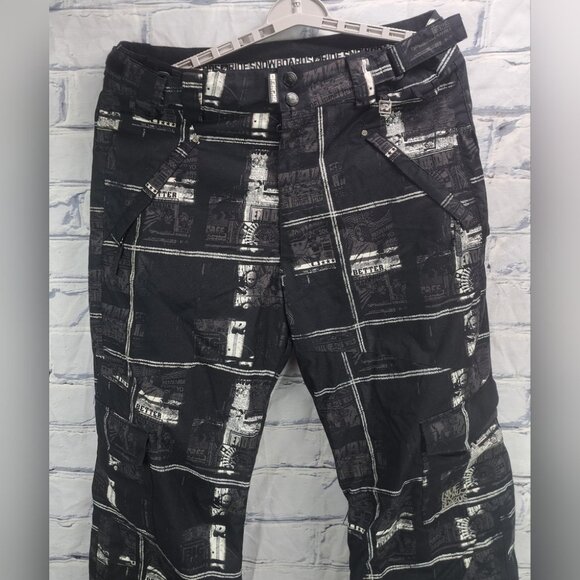Ride Snowboard Pants Lined10K/5K mm Waterproof Y2K Vintage Graphic Large 35-39W - Picture 2 of 15